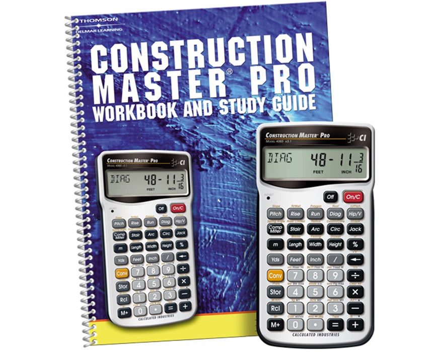 Construction Master Pro Calculator with Workbook