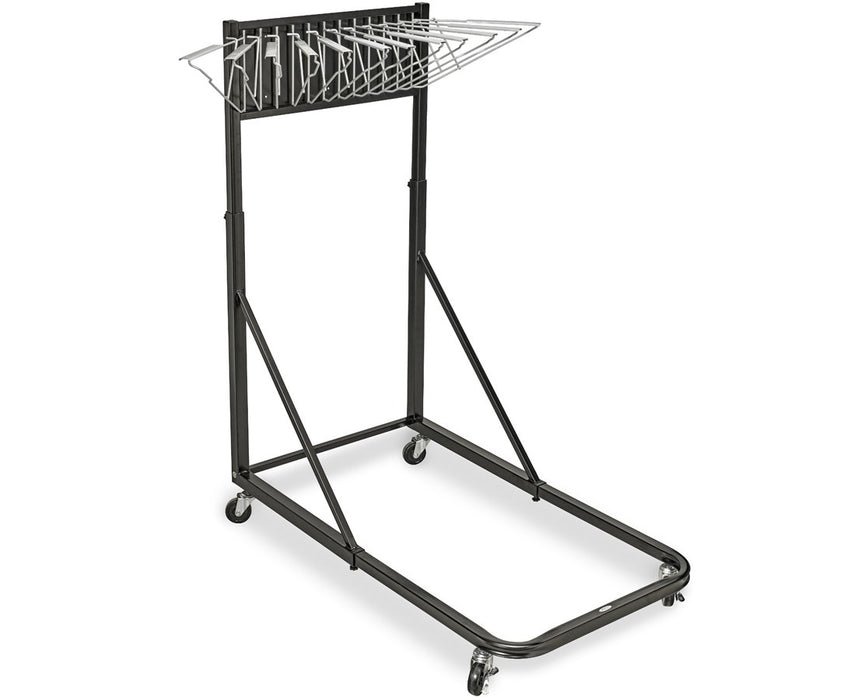 Blueprint Storage Vertical File Rolling Stand With 12 Brackets, Black