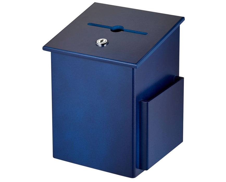Square Wood Suggestion Box Blue