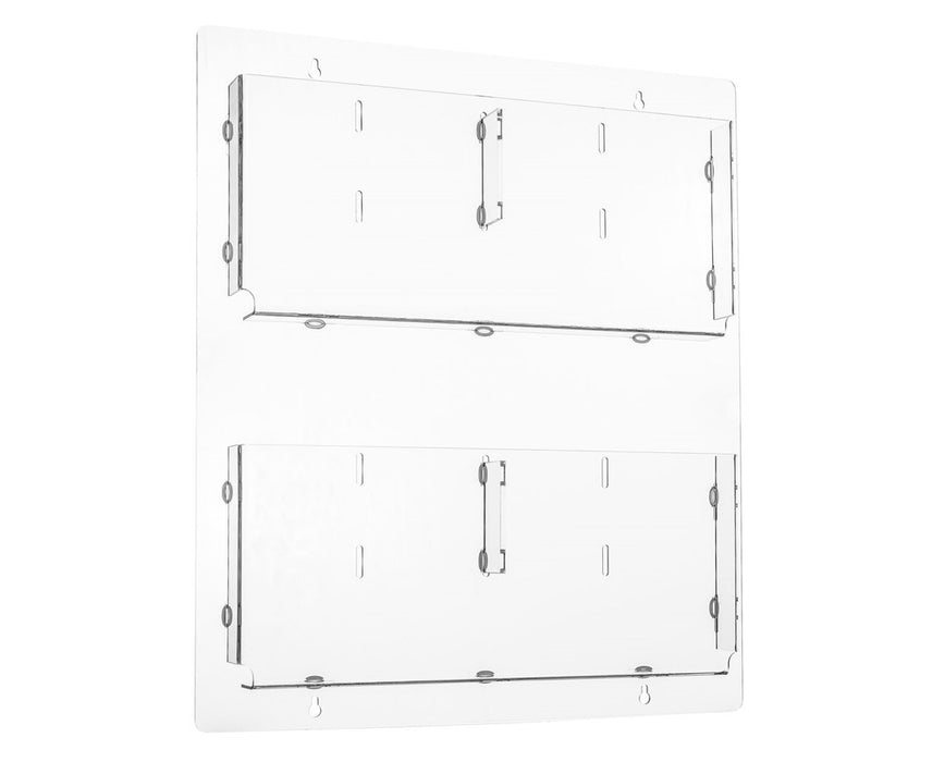 Hanging Magazine Rack with Adjustable Pockets 20 x 23 inches, Clear