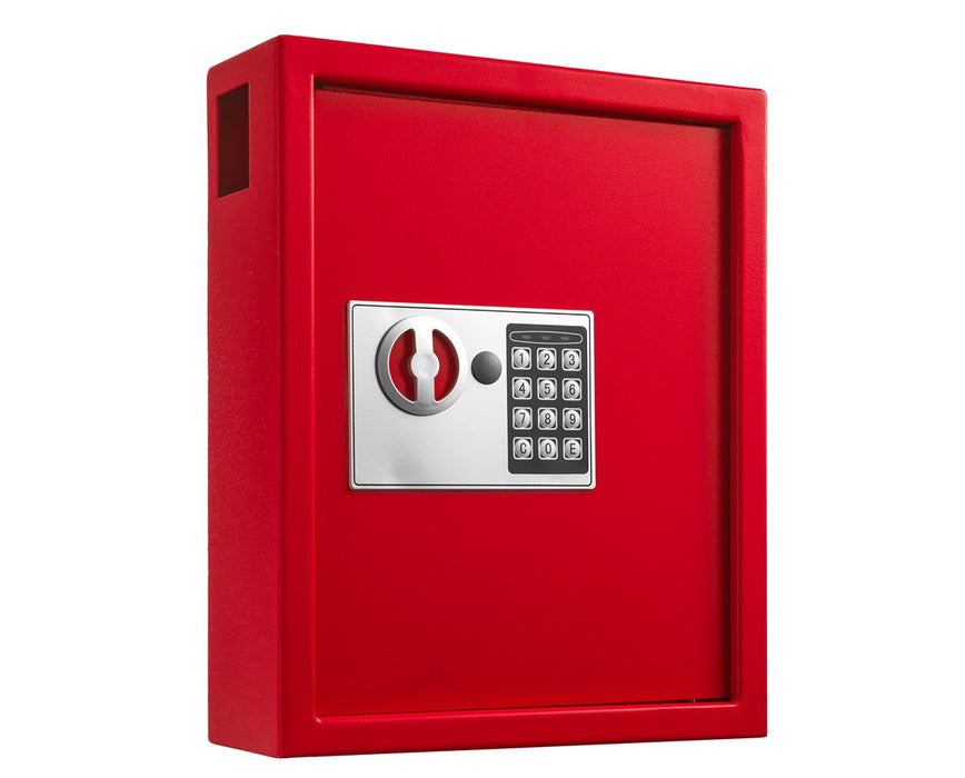 40 Key Steel Cabinet with Digital Lock, Red
