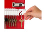 AdirOffice Key Cabinet with Combination Lock, 40 Hooks Red 682-40-RED