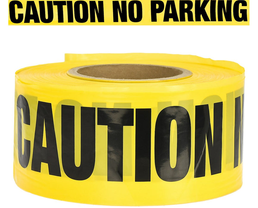 Caution No Parking Barricade Tape - 300 Ft Roll - Single
