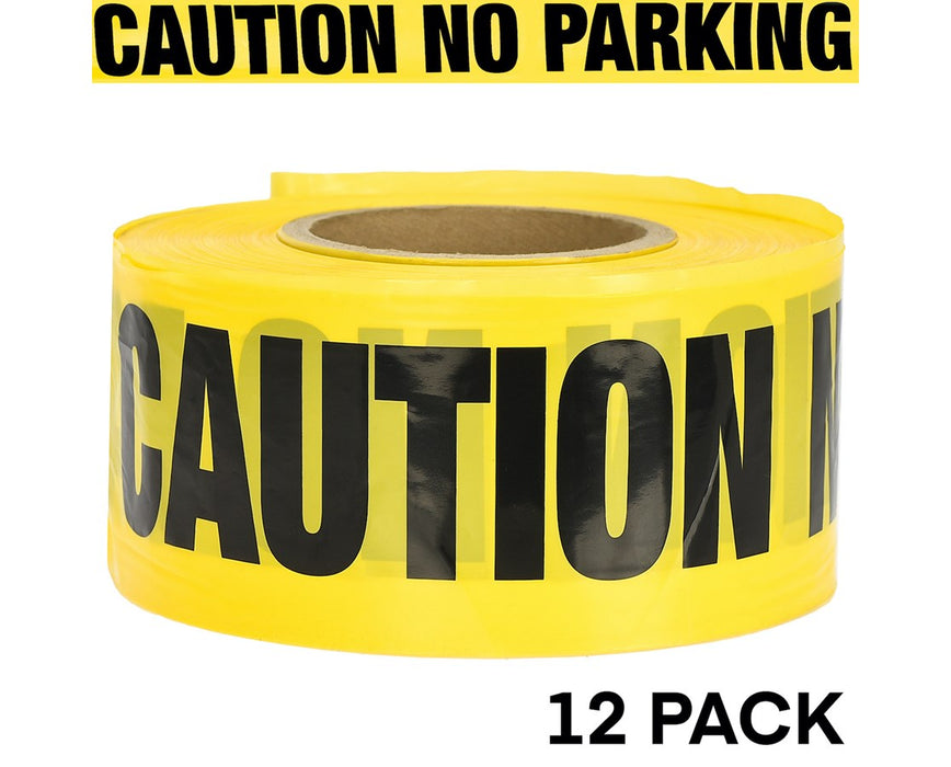Caution No Parking Barricade Tape - 1000 Ft Roll - 12-Pack
