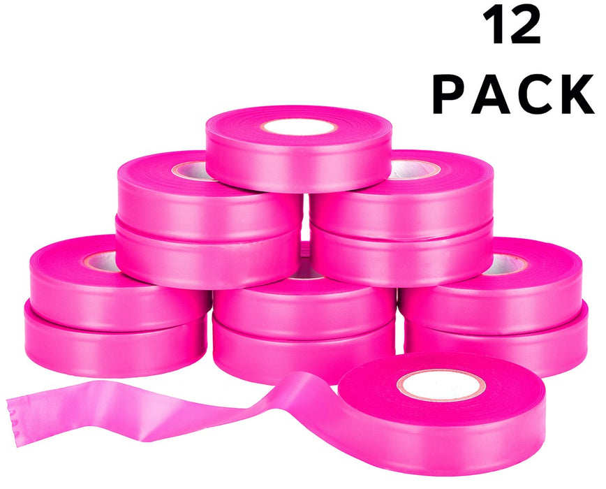 300 Ft. Fluorescent Flagging Tape - Pink (12 Per Box)
