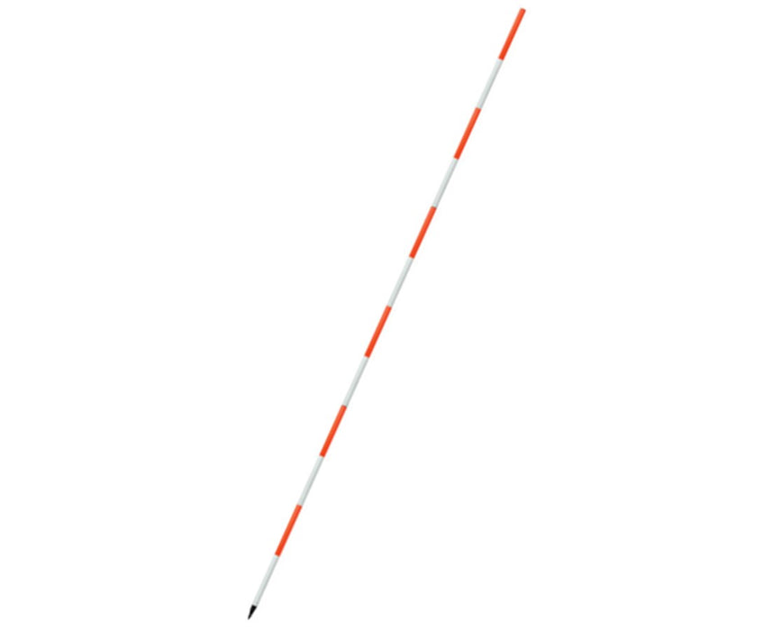 12' Orange & White Aluminum Range Pole w/Point