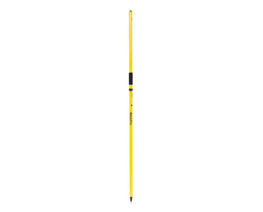 Two-Piece GNSS Aluminum Rover Rod with Cable Slot - Yellow