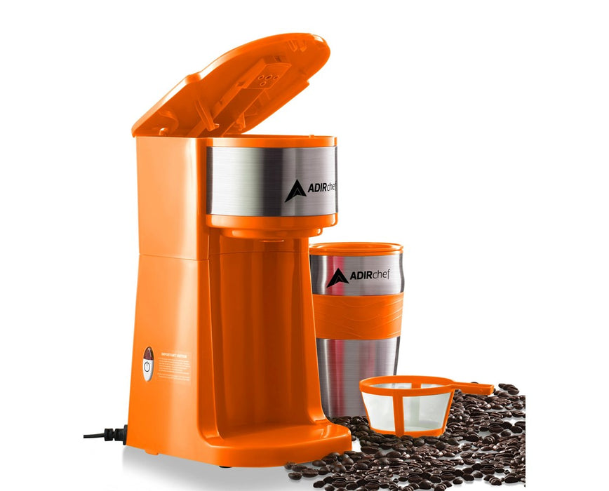 AdirChef Grab N' Go™ Personal Coffee Maker, Orange ADI800-01-ORG