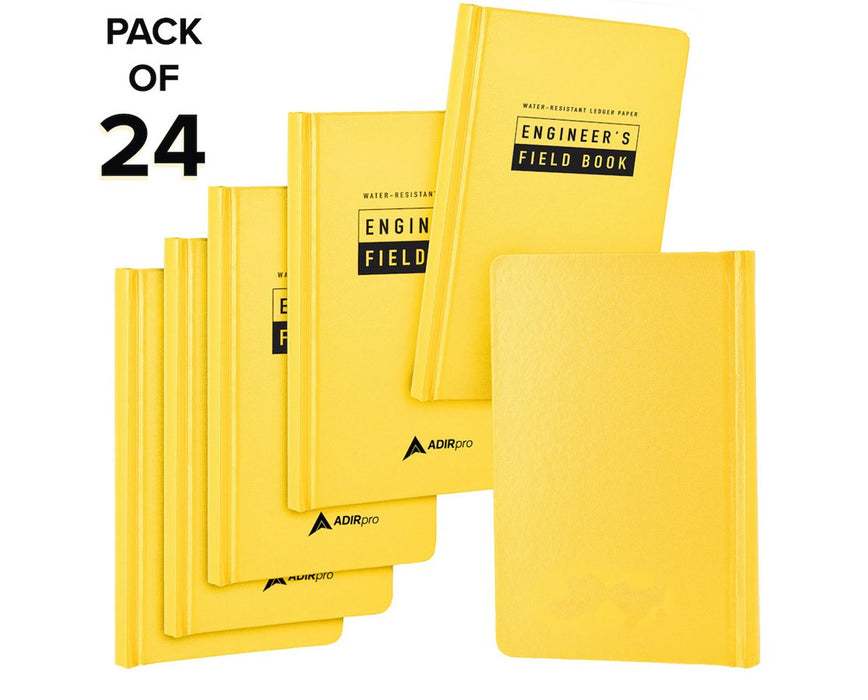 Hard Cover Engineer's Field Book (6 Per Box) - 4 Boxes [Yellow]