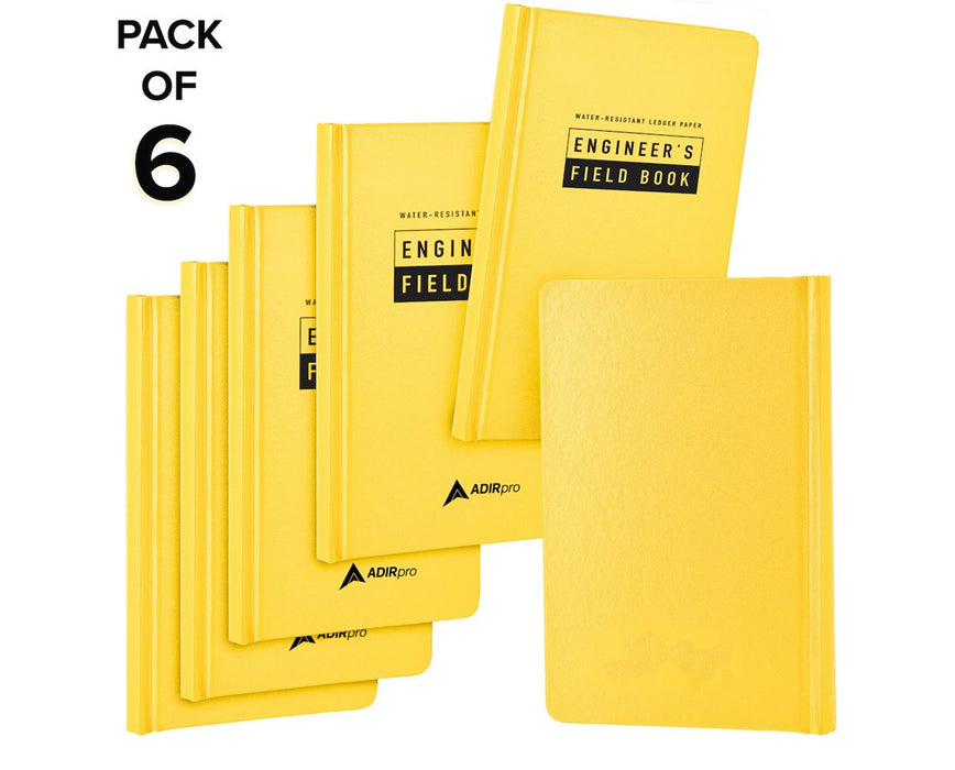 Hard Cover Engineer's Field Book (6 Per Box) - 1 Box [Yellow]