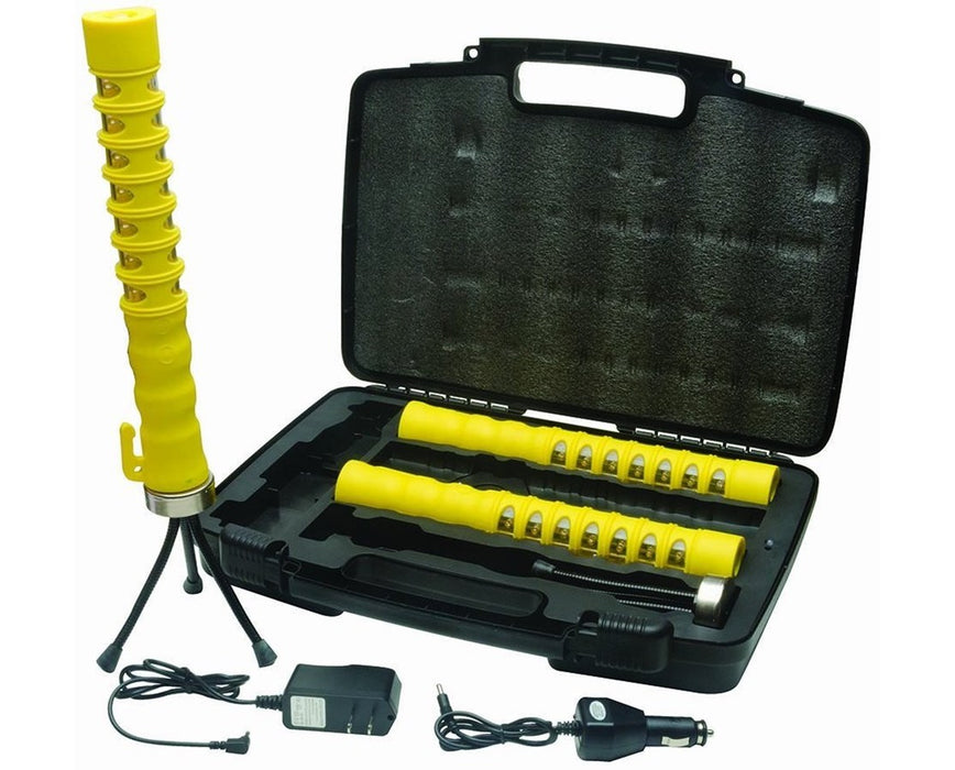 Baton Traffic 3-Flare Kit Amber LEDs (Yellow Baton) - 2/pk