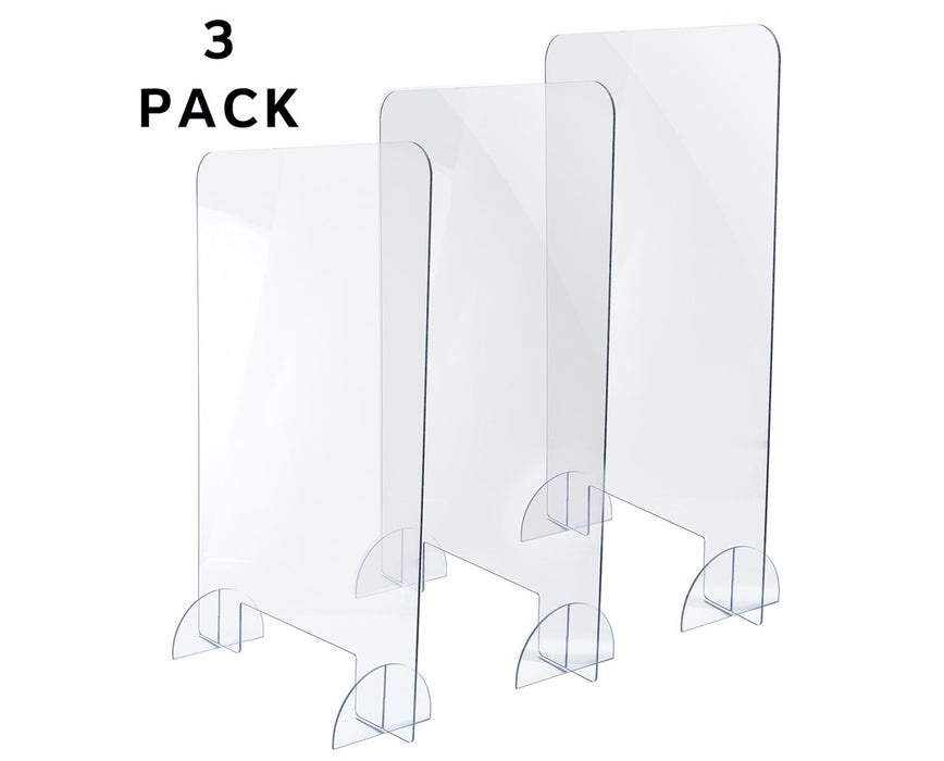 Acrylic Table Top Protective Sneeze Shield - 24" x 36" - 3/pk
