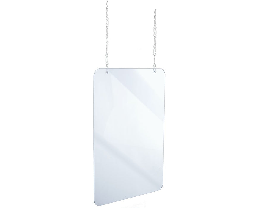 Acrylic Hanging Protective Sneeze Shield - 24" x 36" - 1 ea