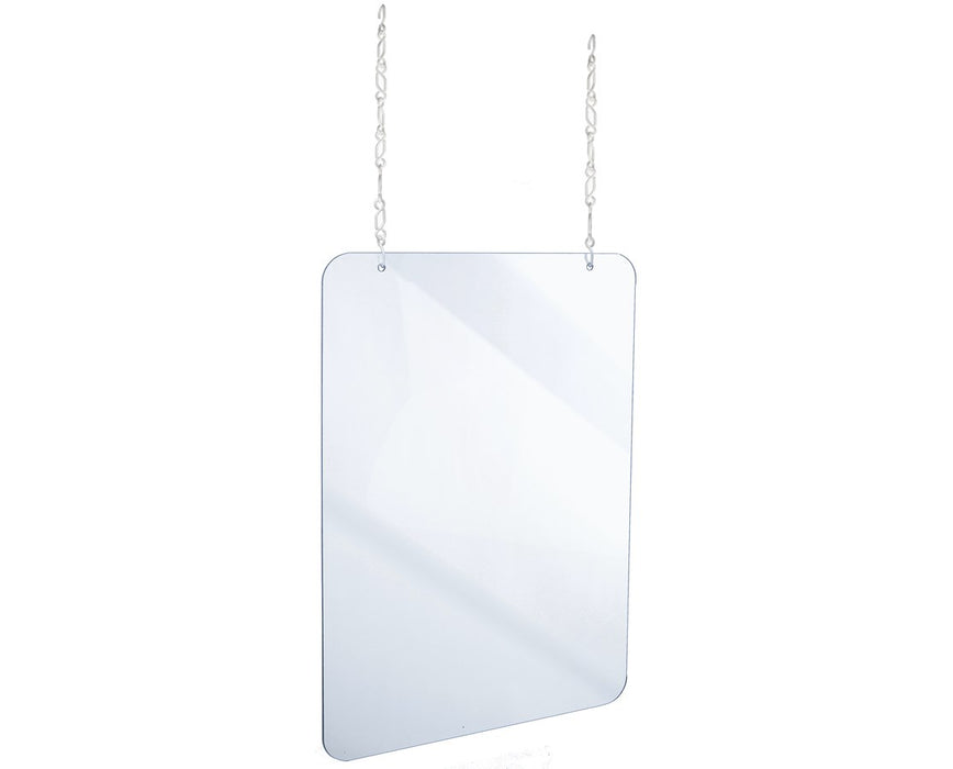 Acrylic Hanging Protective Sneeze Shield - 30" x 40" - 1 ea