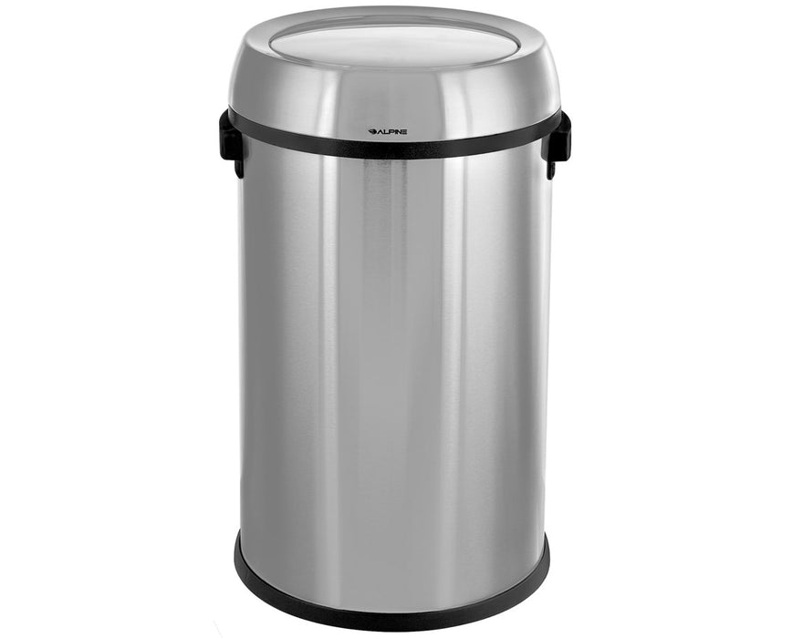 17-Gallon Stainless Steel Indoor Trash Can w/ Swing Lid