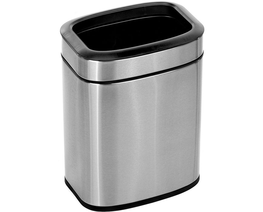 Stainless Steel Open Trash Can 6 L / 1.6 gal with Single Compartment