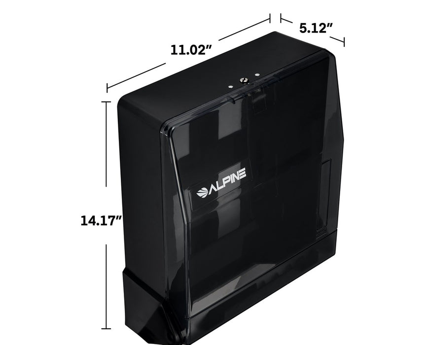 C-Fold / Multifold Paper Towel Dispenser, Transparent Black