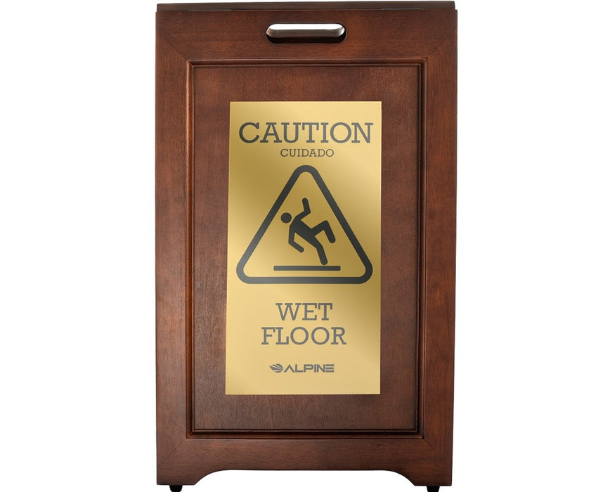 Double-Sided Plated Wet Floor Sign