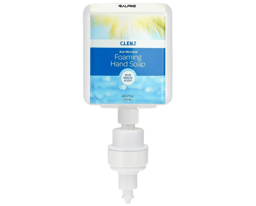 CLENZ Antibacterial Foaming Hand Soap, Refillable Bottle, 4/cs
