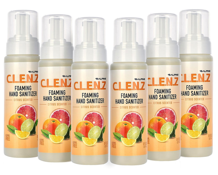 CLENZ 8-oz Instant Foaming Hand Sanitizer Pack of 6 with Citrus Scent