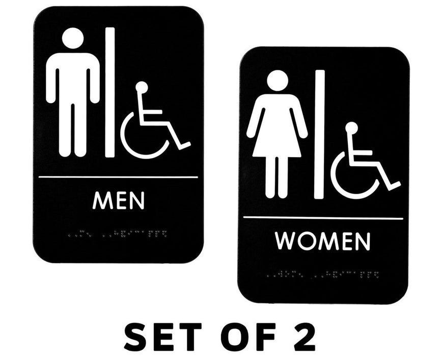 Men and Women Restroom Sign (Set of 2)