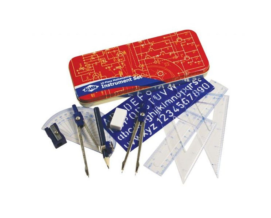 10-Piece Mathematical Instrument Set — Tiger Supplies