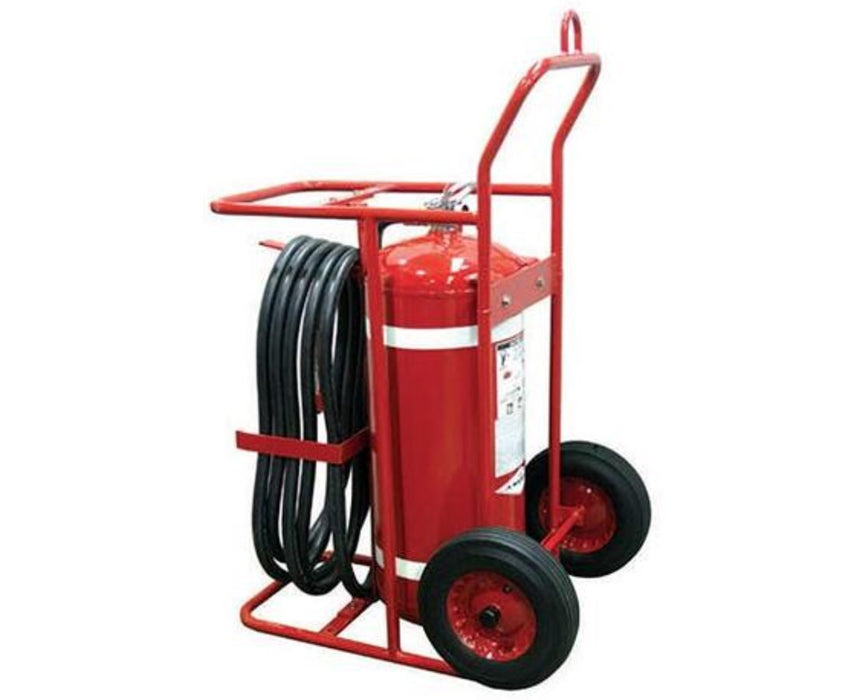 150 lbs Halotron I Wheeled Fire Extinguisher (Class ABC) w/ 36" X 2.5" Steel Wheels
