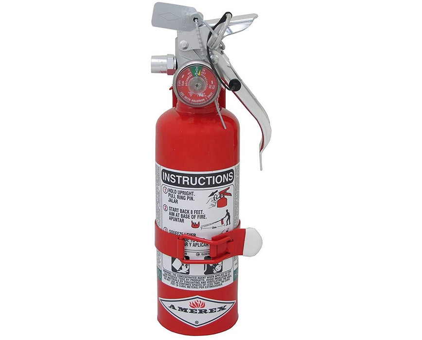 1.4 lbs Halotron 1 Fire Extinguisher (Class BC) Chrome