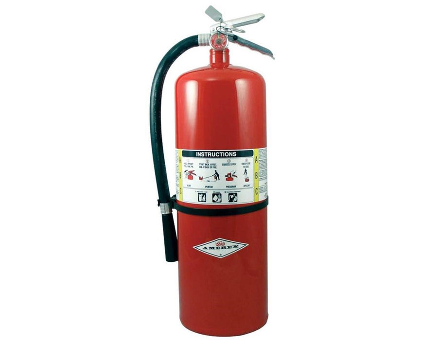 20 lbs Multi-Purpose ABC Dry Chemical Fire Extinguisher with Brass Valve (10A:120B:C)