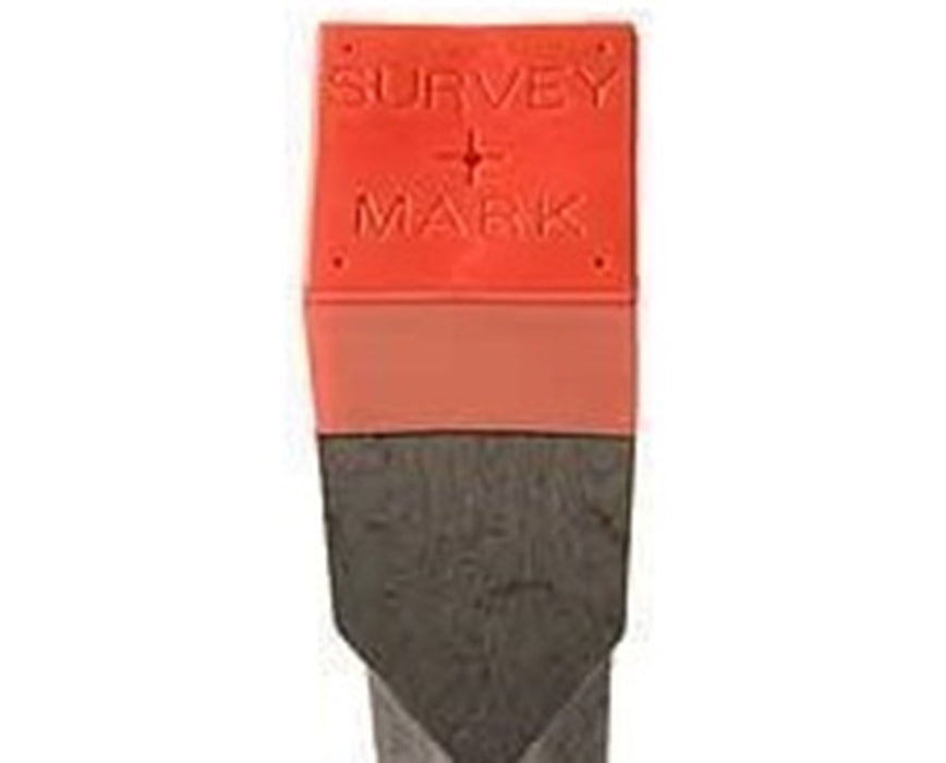 1-5/8" x 18" SURVEY MARK Imprint, Orange Stamped (25-Pack)