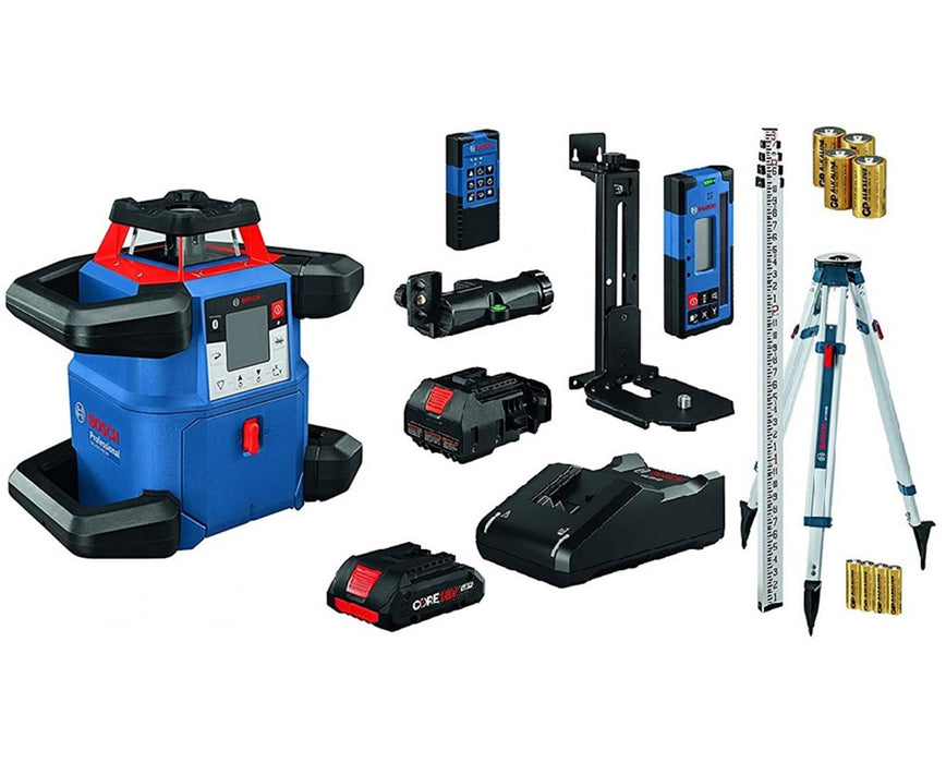 REVOLVE4000 Connected Self-Leveling Horizontal/Vertical Rotary Laser Extended Package