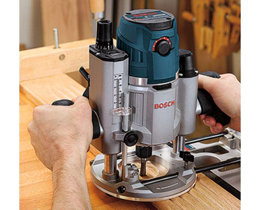 2.3HP Plunge Router with Fixed Base and Trigger Control