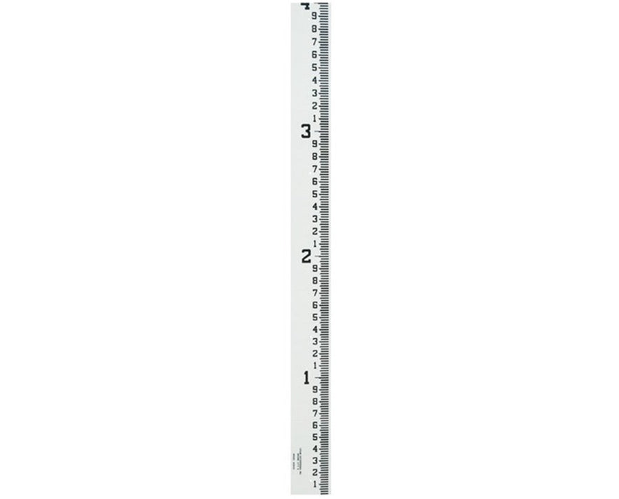 Crain 4-Inch Wide Stream Gauge (100ths, 10ths, Feet), 0-4 Feet