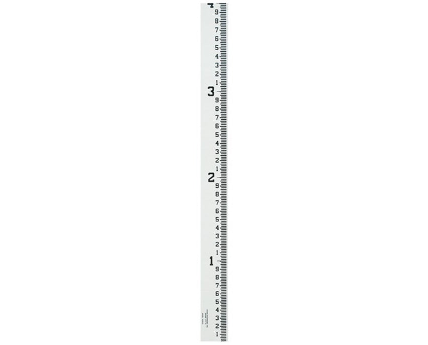 Crain 4-Inch Wide Stream Gauge (100ths, 10ths, Feet), 4-8 Feet
