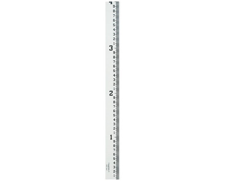 Crain 4-Inch Wide Stream Gauge (100ths, 10ths, Feet), 12-16 Feet