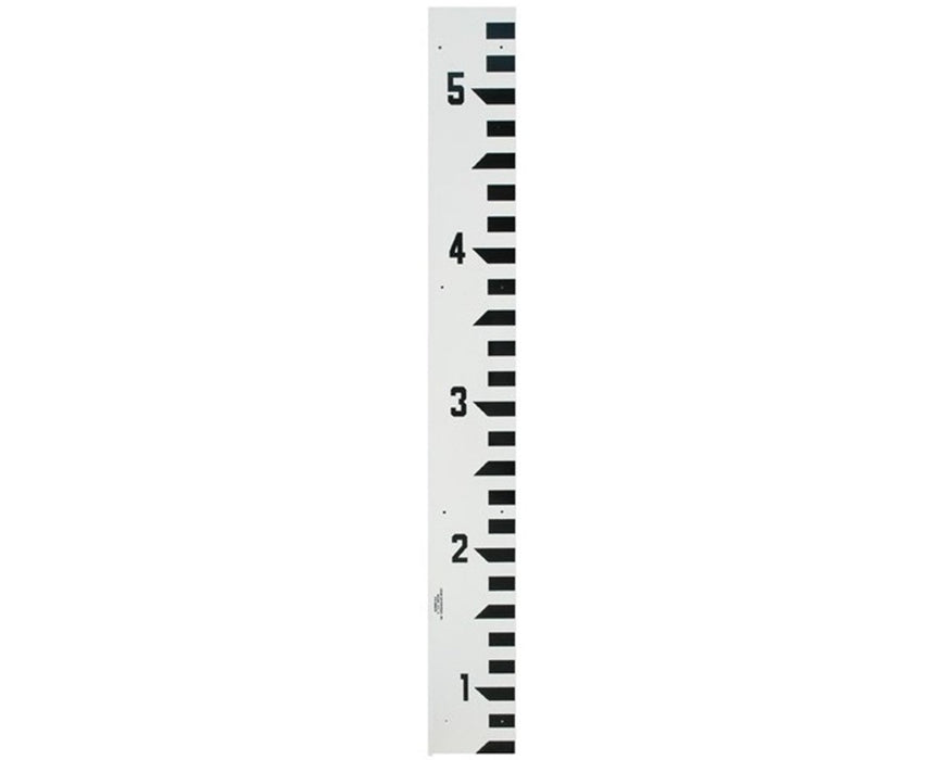Crain 7-Inch Wide Stream Gauge (10ths, Feet), 0.5-5.5 Feet