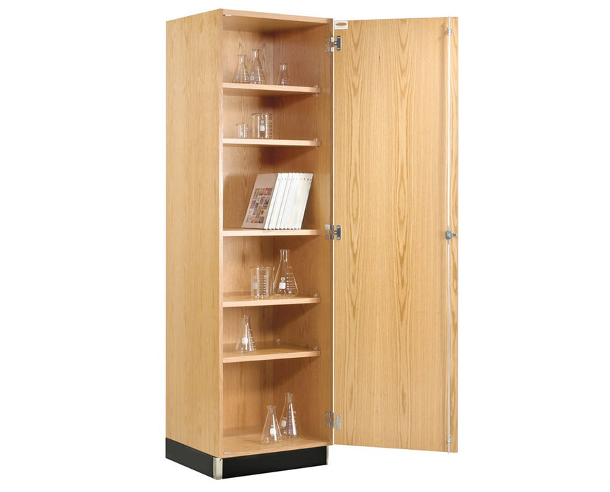 Tall Storage Cabinet With 1 Door - 24" W Oak