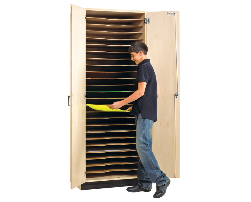 Drafting Board Storage Cabinet - Oak