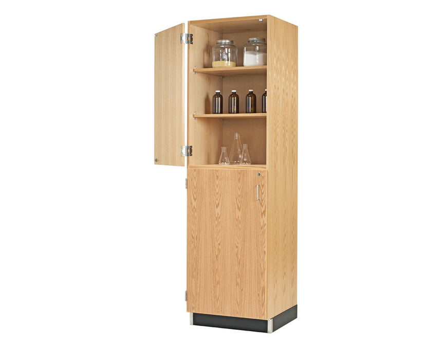 Tall 2-Section Storage Cabinet With 2 Doors - 24" W