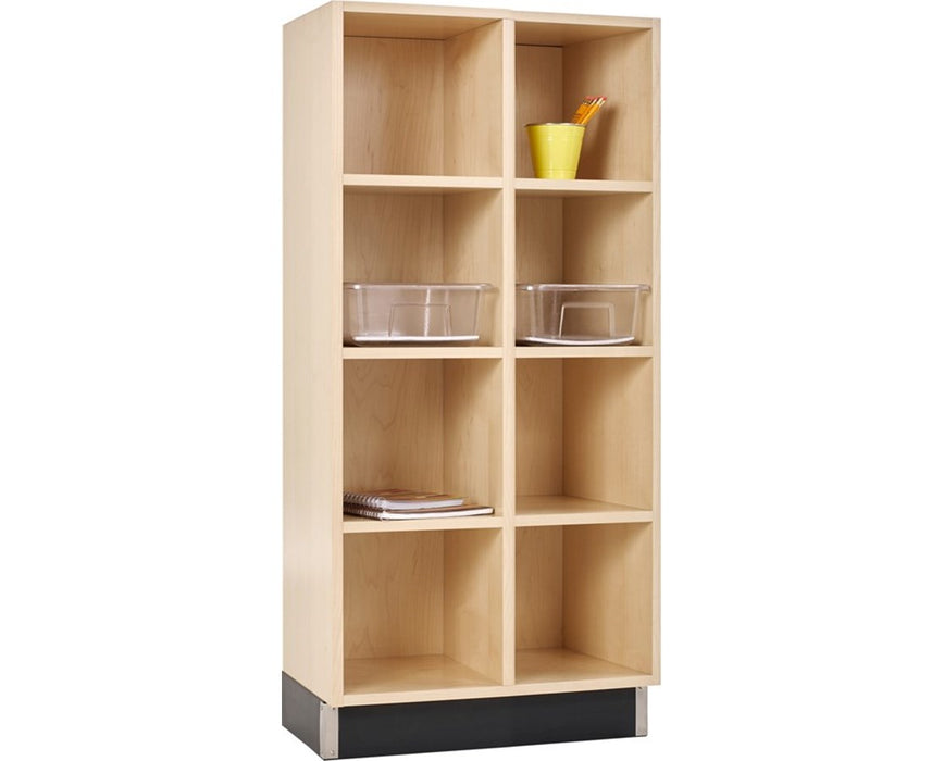 51" Cubby Cabinet w/ 8 Opening Shelves, Maple