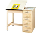 Art and Drafting Table with Drawers
