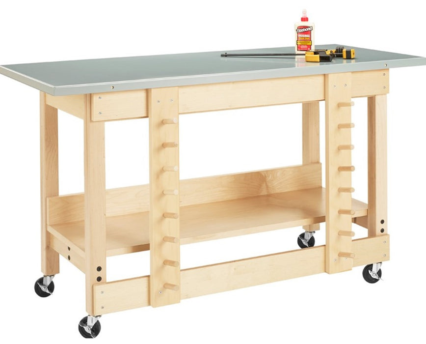 Glue and Stain Work Table w/ Casters