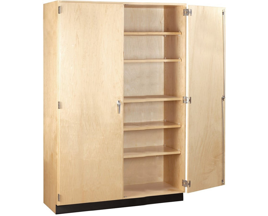Tall Storage Cabinet With 2 Doors, 48" Wide, 1" Shelf [Oak]
