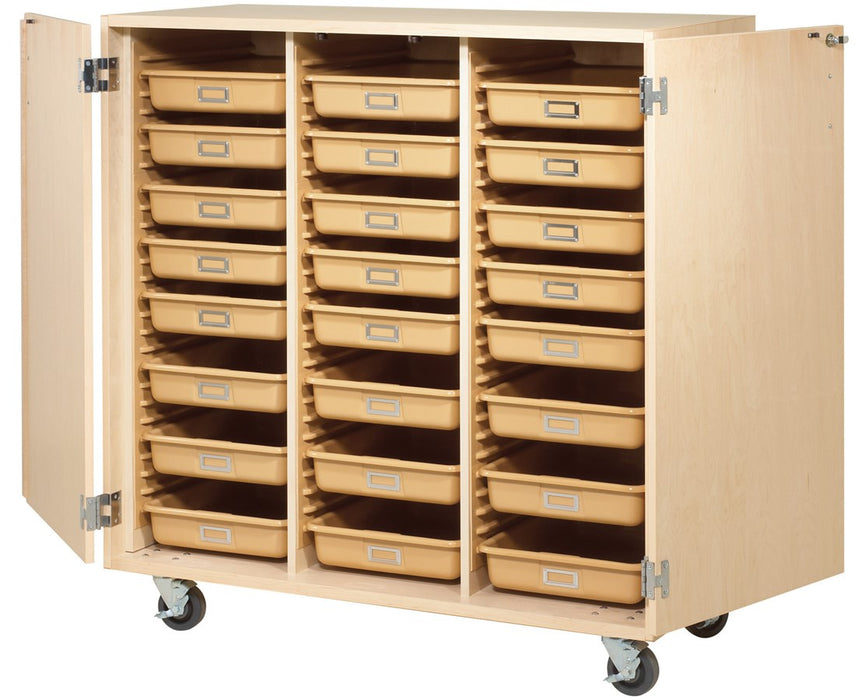 Mobile 24 Tote Tray Cabinet