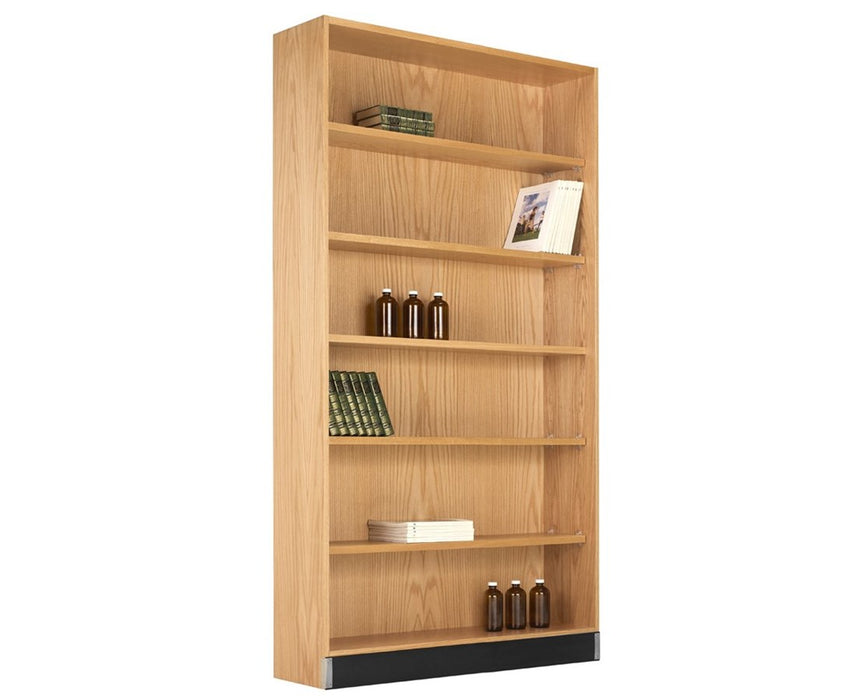 Open Shelf Storage 36"W x 16"D x 84"H, Oak
