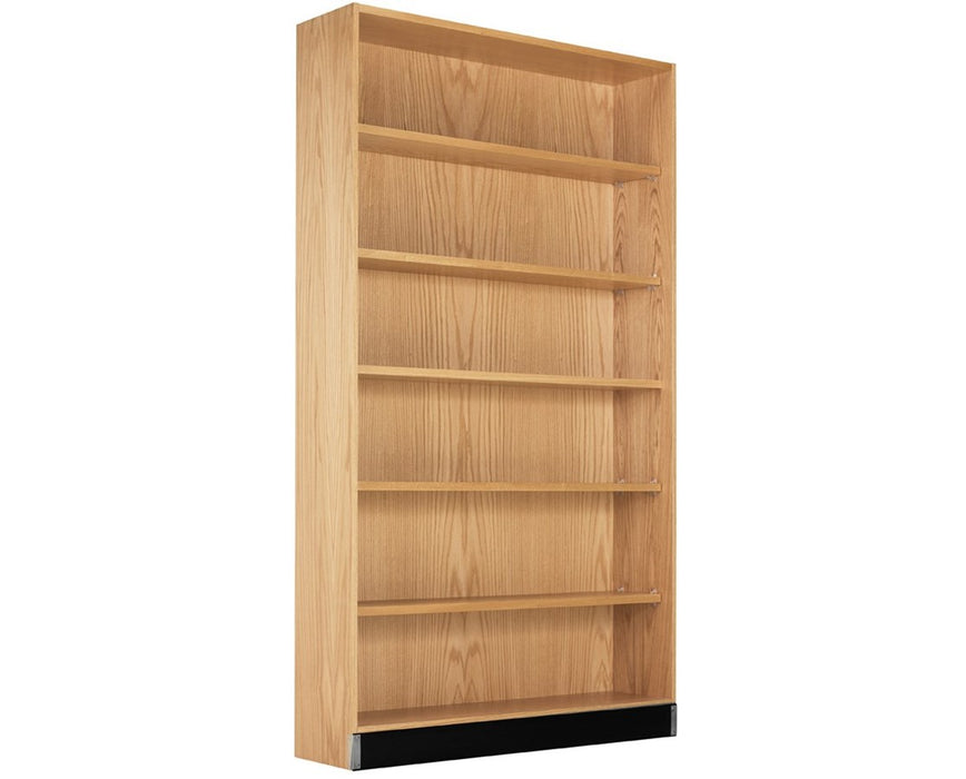 Open Shelf Storage 48"W x 16"D x 84"H, Oak