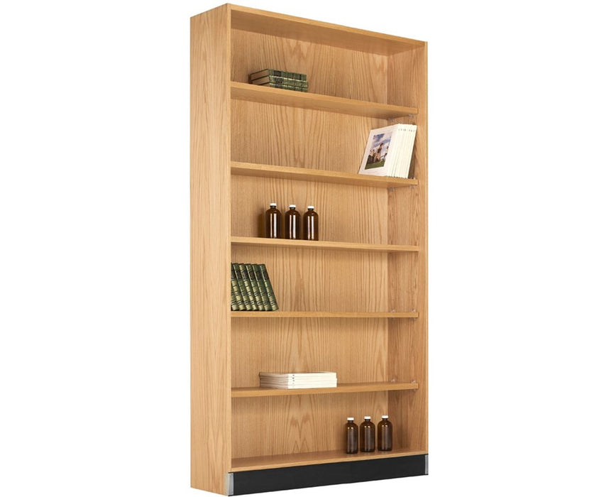 Open Shelf Storage 36"W x 12"D x 84"H, Oak