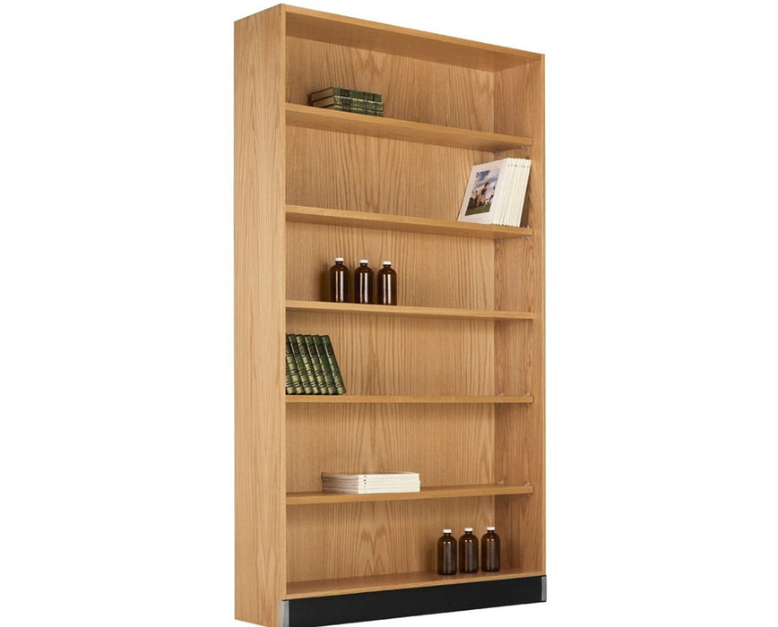 Open Shelf Storage 48"W x 12"D x 84"H, Oak