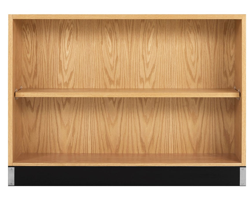 Open Shelf Storage 48"W x 12"D x 35"H, Oak