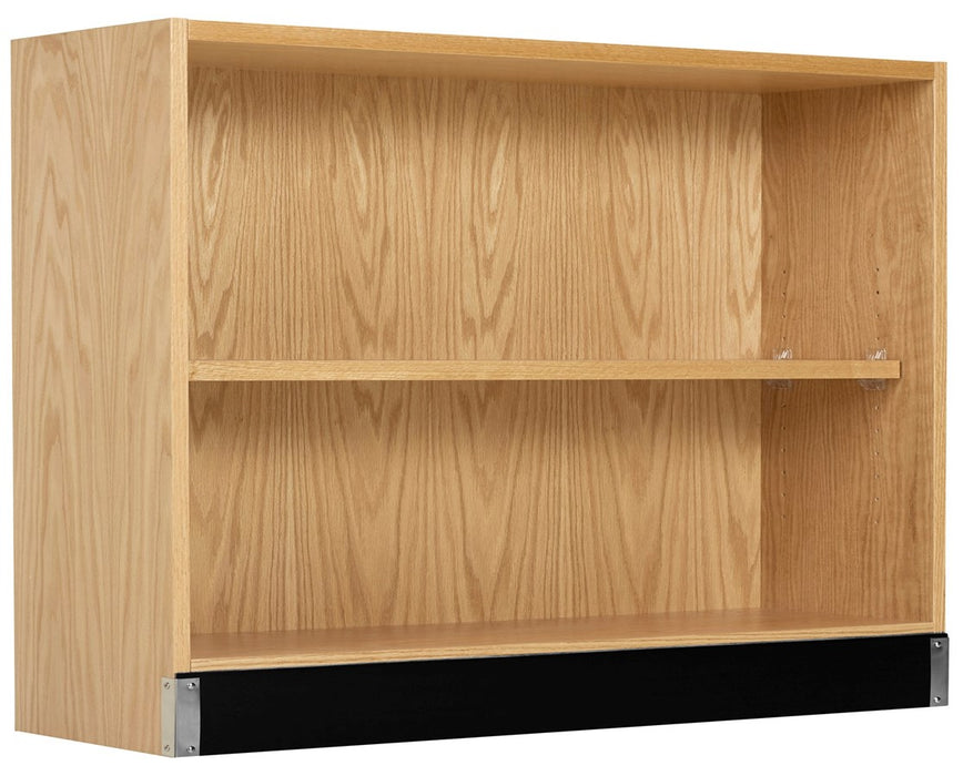 Open Shelf Storage 48"W x 16"D x 35"H, Oak